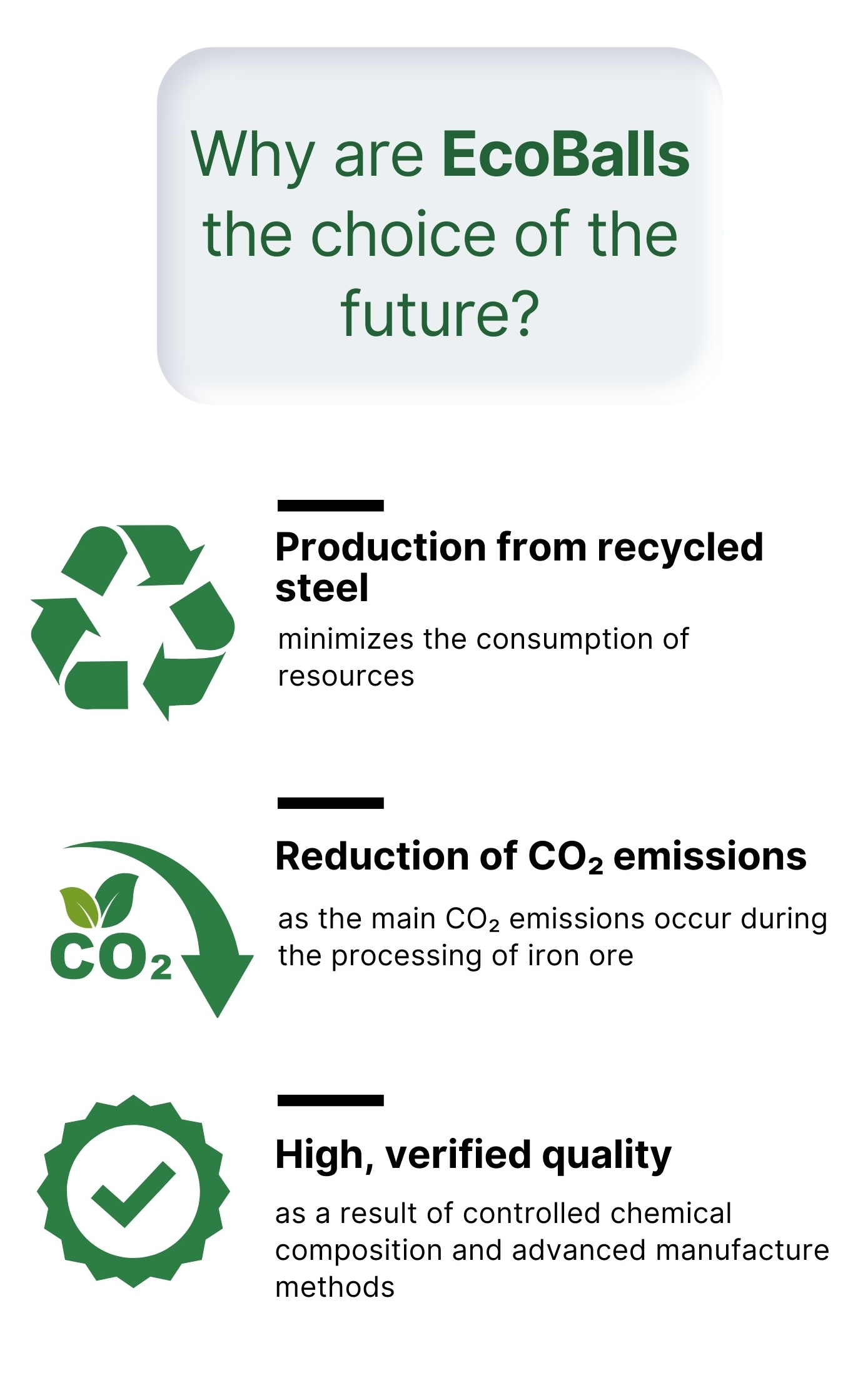 EcoBalls — a step toward an industry with reduced carbon dioxide emissions.